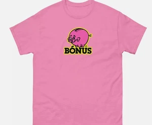 Camiseta BONO Islandia Supermercado Rosa Alcancía Logo Reykjavik Islandia Recuerdo - Imagen 1 de 5