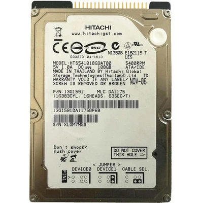 Hitachi Hard Disk HDD Hard Drive Eide Ide Pata 2,5 " 100GB Computer Notebook PC - Image 1 of 2