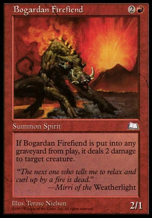 Bogardan Firefiend - Medium Play MTG Weatherlight - Image 1 of 1