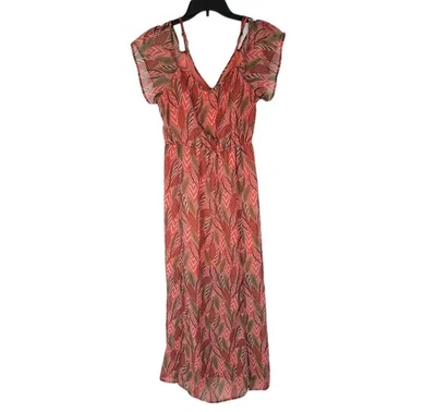 Encantador Vestido Charlie Para Mujer Pequeño Hombro Frío Maxi Floral Forrado Cuchara Luz  Foto 1 de 4