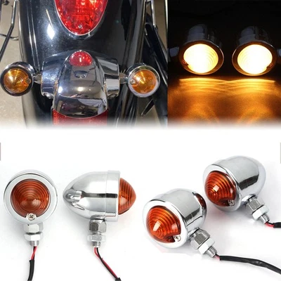4x Luces de señal de giro ámbar para motocicleta Honda Shadow ACE 750 1100 VT1100C Foto 1 de 4