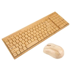 Computer Wireless Devices 2.4GHz Wireless Connection Plug And Play Bamboo Woo CB - Afbeelding 1 van 32