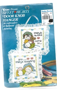 Sweet Hearts Door Knob Hanger Embroidery or Ballpoint Painting Kit #8755J - Picture 1 of 1
