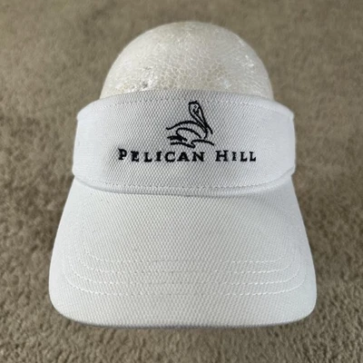 Gorra Pelican Hill con correa trasera blanca atlética de golf logotipo bordado para hombre por delante Foto 1 de 4