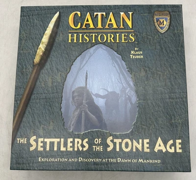 Catan Histories The Settlers of the Stone Age Mayfair Games MFG 3201 Completo Casi Nuevo Foto 1 de 4