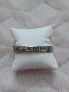 Vintage Italian Charm Silver tone Add a Charm Link Bracelet Bijorca Silver Tone - Picture 1 of 6