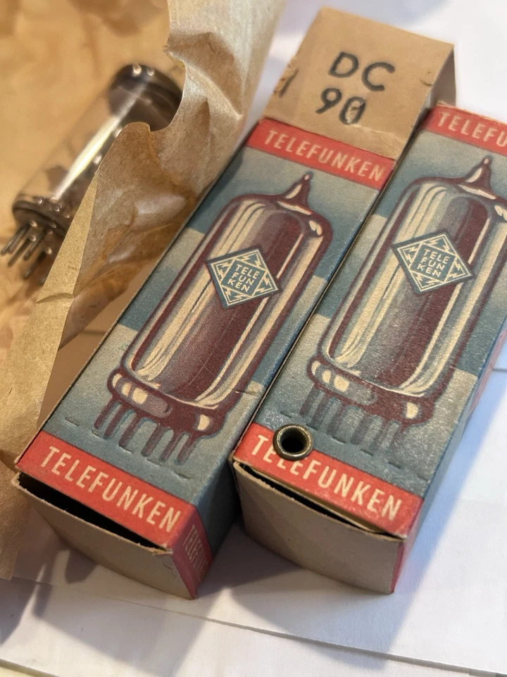 2 Nos Telefunken DC90 钻石。 复古三极管音频管  — 第 1/4 张图片