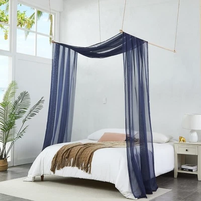 Cortinas con dosel de cama verde salvia 55 x 216 pulgadas bufanda de gasa extra larga para dormitorio Foto 1 de 4