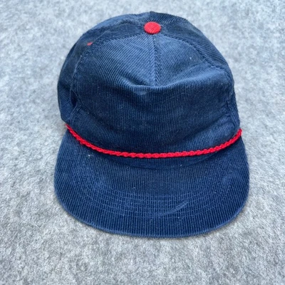 Cherokee Cap Co. Sombrero de Pana Para Hombre Ajustable Azul Marino Rojo Cuerda EE. UU. Foto 1 de 4
