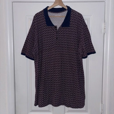 Lularoe Polo Shirt Mens XXL All Over Print Golf Shirt Cotton Soft - Image 1 of 4