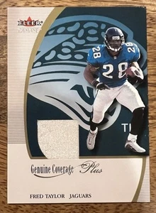 2001 Fleer Genuine Coverage Plus Jerseys Fred Taylor Jacksonville Jaguars #NNO - Picture 1 of 2