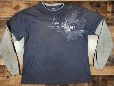 Camisa De Colección Tony Hawk Para Hombres XL Negra Y2K Desteñida Grunge Manga Larga Emo Punk Foto 1 de 4