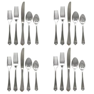 Wallace Lotus 18/8 Stainless Steel 20pc. Flatware Set (Service for Four) - Picture 1 of 6