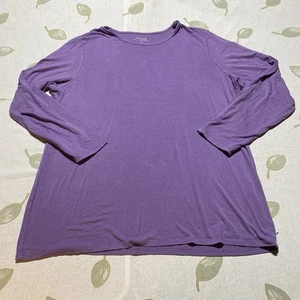 Chico's The Ultimate Tee womens Rayon Blend 3/4 sleeve Purple Sz 3.         Z - Picture 1 of 9