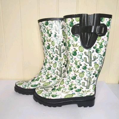 BLAZIN ROXX Surtido Cactus Correa Ajustable Botas de Lluvia Para Mujer’s Talla 7 Foto 1 de 4
