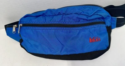 VTG 90s Y2K REI Fanny Belt Pack Made USA Multiple Compartments Blue Purple Red - Image 1 of 3