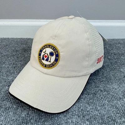 Gorra Charleston Fisher House Cool Max Beige 2017 Parche Círculo Gorra Perforada Nueva con Etiquetas Foto 1 de 4