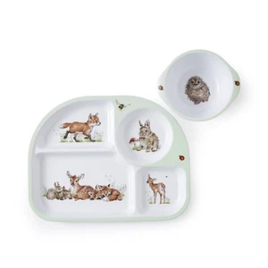 Wrendale Designs Little Wren Divided Plate and Bowl Set of 2 - Picture 1 of 8