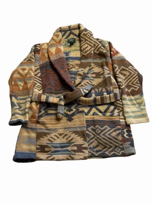 Ralph Lauren Hand-knit Women’s Cardigan PS M wool alpaca Aztec Navajo Jacket - Image 1 of 4