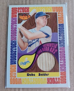 2001 Topps American Pie Woodstock Memorabilia Duke Snider #BBWM-DS HOF - Picture 1 of 2
