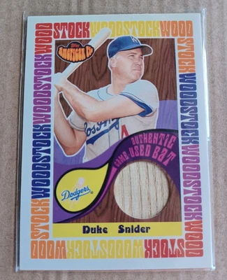 2001 Topps American Pie Woodstock Memorabilia Duke Snider #BBWM-DS HOF - Image 1 of 2