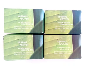 Bath & Body Works Rainkissed Leaves Bar Soaps Signature Moisture Rich 4x Lot NEW - Picture 1 of 2
