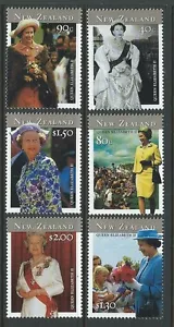 Nueva Zelanda 2001 Reina ELIZABETH Cumpleaños Conjunto De 6 sin Montar, MNH - Bild 1 von 1