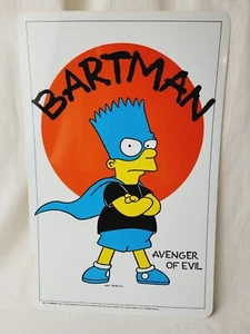Póster de plástico de Los Simpson Bartman Vengador del Mal 17 x 11 pulgadas arte mate Groening - Imagen 1 de 5