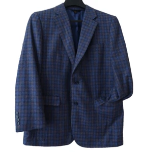 E Thomas Karo Blazer Wolle Kaschmir Herren 42R Double Vent Baroni Made in Italy - Bild 1 von 15