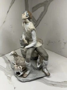 VINTAGE RARE WHITE MARK LLADRO RESTING SHEPHERDS BOY WITH ANIMALS D13-38. - Picture 1 of 19