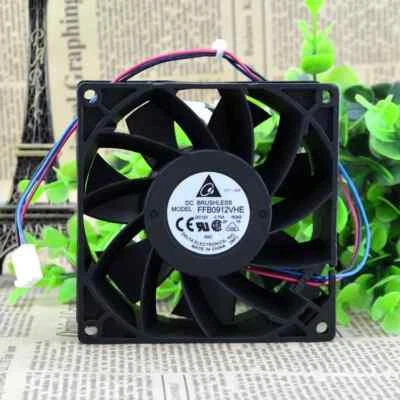 For Delta FFB0912VHE 9CM 9038 12V 0.75A High Airflow Chassis Cooling Fan - Image 1 of 3