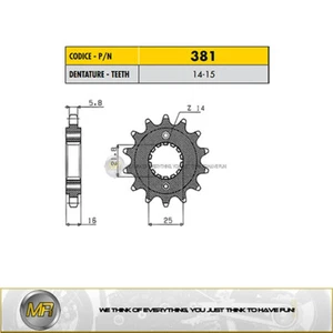 POUR DUCATI MONSTER 900 2000 2001 2002 PIGNON SUNSTAR PAS 520 AVEC 15 DENTS - Imagen 1 de 1