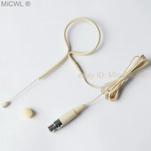 Earset Mic Headset Microphone For Shure Wireless TA4F mini XLR 4Pin - Beige - Bild 1 von 5