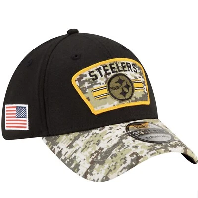 Gorra Pittsburgh Steelers New Era 39Thirty Salute To Service M/L FlexFit $38 Foto 1 de 4
