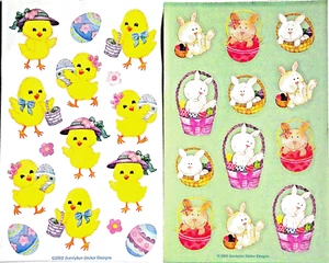 Sandylion Vintage EASTER CHICKS & EGGS Scrapbooking Craft Stickers Retired RARE - Picture 1 of 1