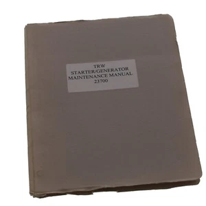 TRW DC Starter-Generator & Generator Maintenance Manual 23700 Lucas Aerospace - Picture 1 of 3