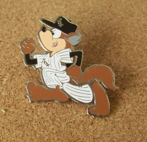 Chicago Waldo the WHITE SOX Wolf mascot lapel pin MLB Cover