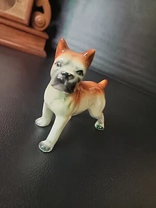 Rara statuina porcellana cane BOXER giapponese vintage, altezza 5" numerata sul fondo - Foto 1 di 8