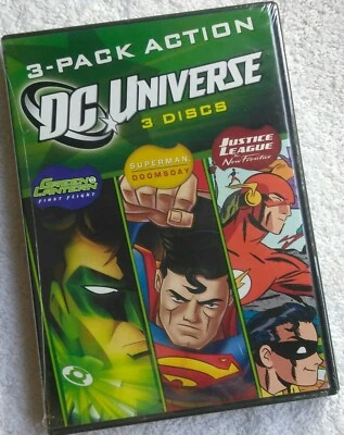 DC Universe 3-Pack Action Green Lantern /Superman / Justice League DVD New - Image 1 of 2