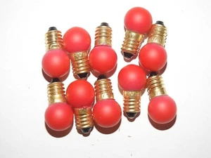 Lionel Trains Lampadine Rosso # 432 Base a Vite 18 Volt - 10 Pezzi - Foto 1 di 1