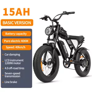 Ridstar 1500/3000W Electric Bike Electric Dirt Bike 15Ah/20Ah/40Ah 20'' Fat Tire - Picture 1 of 31