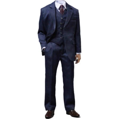 Conjunto de traje a rayas negras de Tony de héroes de campana 1/6 modelo para cuerpo de figura de acción masculina de 12"" Foto 1 de 4