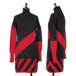 FENDI Wool Bias Line Design Turtleneck Knit Sweater Size 44(K-146210) - Picture 1 of 12