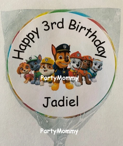 Etiquetas adhesivas de cumpleaños personalizadas para niños etiquetas favores 2,5" (12) personalizadas Foto 1 de 1
