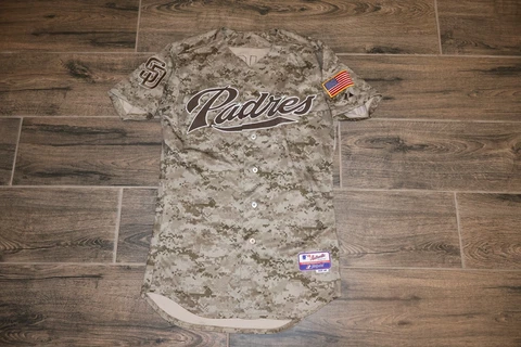Authentic San Diego Padres Game Player Jersey Sewn Wright Brown Camo 40 Team #4 Cover