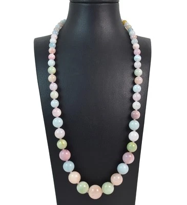 Collana in Acquamarina con Chiusura in Argento 925. Made in Italy - Immagine 1 di 3