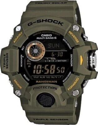 Casio G-Shock GW9400-3 Reloj Atómico Rangeman Militar Triple Sensor Táctico Foto 1 de 3