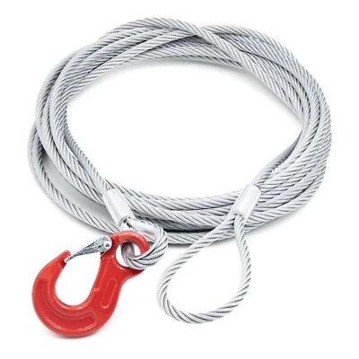 Alfa Logistik Anschlagseil 5-20mm 1-50m - Stahlseil mit Haken & Öse - Drahtseil