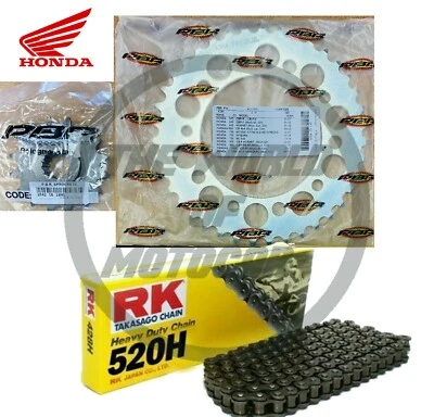 TRASMISSIONE HONDA INTEGRA/700 CATENA 520 RK 120 MG CORONA 39 PIGNONE 16 X MOTO - Immagine 1 di 3