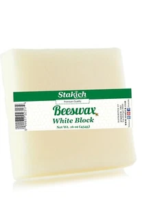 5lb White Beeswax Blocks Bee Wax 100% Natural Bee Craft Candlemaking SALE - Picture 1 of 1